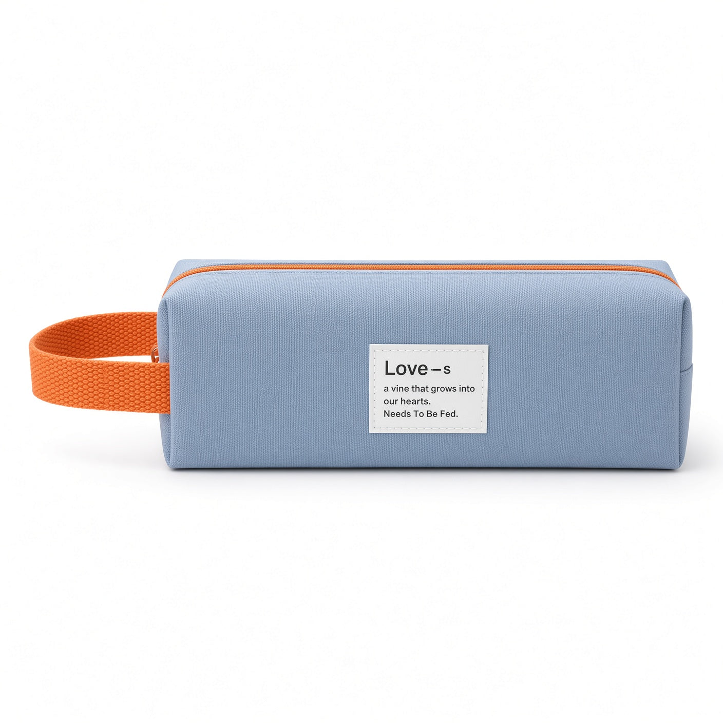 M&G Chenguang Long Canvas Pencil Case with Carry Handle – Large Capacity Stationery Organizer, Love-s Design - 1pcs - No: APB932LD
