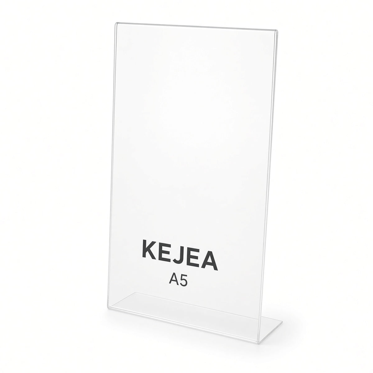 KEJEA Acrylic Sign Holder, Acrylic Poster, A5 L Shape, Display Poster Stand, Sign Holder, Clear Acrylic Counter Poster Sign Display