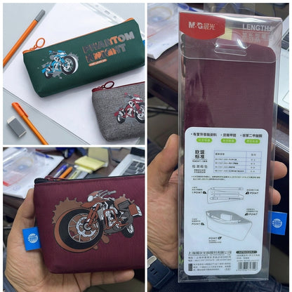 M&G Chenguang Length+ Phantom Knight Large Capacity Pencil Case – Durable Zippered Stationery Pouch - 1pcs - Assorted Color -  No: APB932NJ