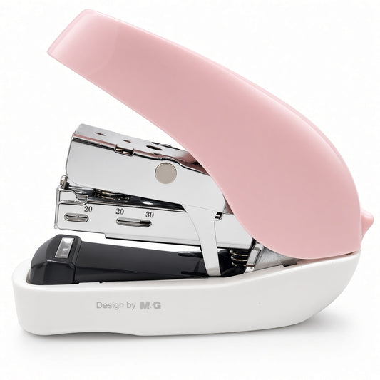 M&G Chenguang EaseJoy Stapler with 1000 Staples, 24/6, 25-Sheet Capacity, Power-Saving Design, Assorted Color - 1pcs - No: ABS916LD