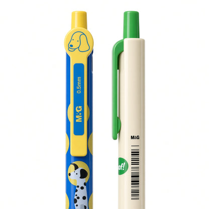 M&G Chenguang Gel Pen 0.5mm – Smooth Blue Ink Retractable Pen with Cute Animal Design - 1pcs - No: AGP9008