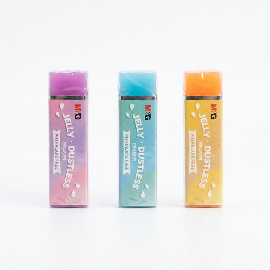 M&G Chenguang Jelly Dustless Eraser – Phthalate-Free PVC Eraser for Clean, Smudge-Free Erasing (Assorted Colors) - 1pcs - No: AXP963ST