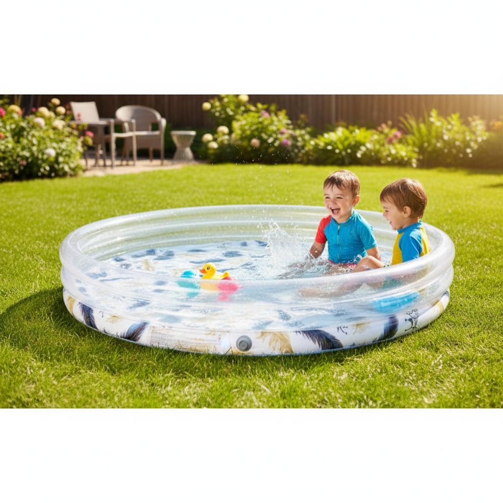 مسبح قابل للنفخ بثلاث حلقات من بلوميج - قطر 157 سم × 24 سم، رقم المنتج: 51156