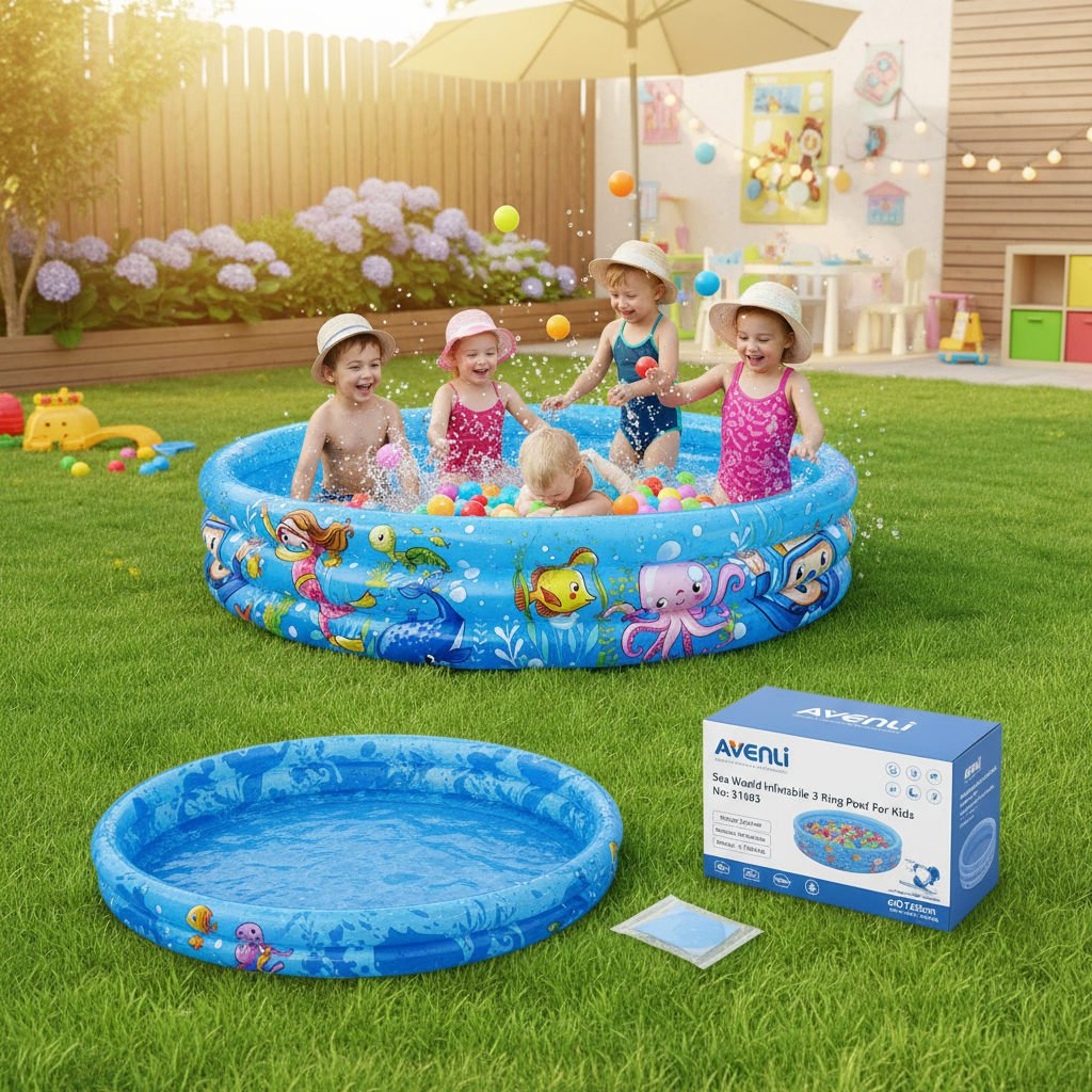 Jilong Avenli Sea World Inflatable 3 Ring Pool For Kids - No:51003