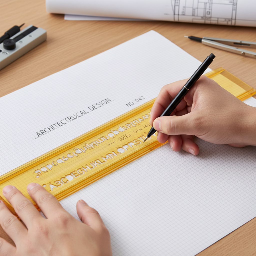 Ark Stencil Ruler For Letters, 0.5 Cm - NO: 042