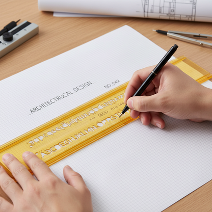 Ark Stencil Ruler For Letters, 0.5 Cm - NO: 042
