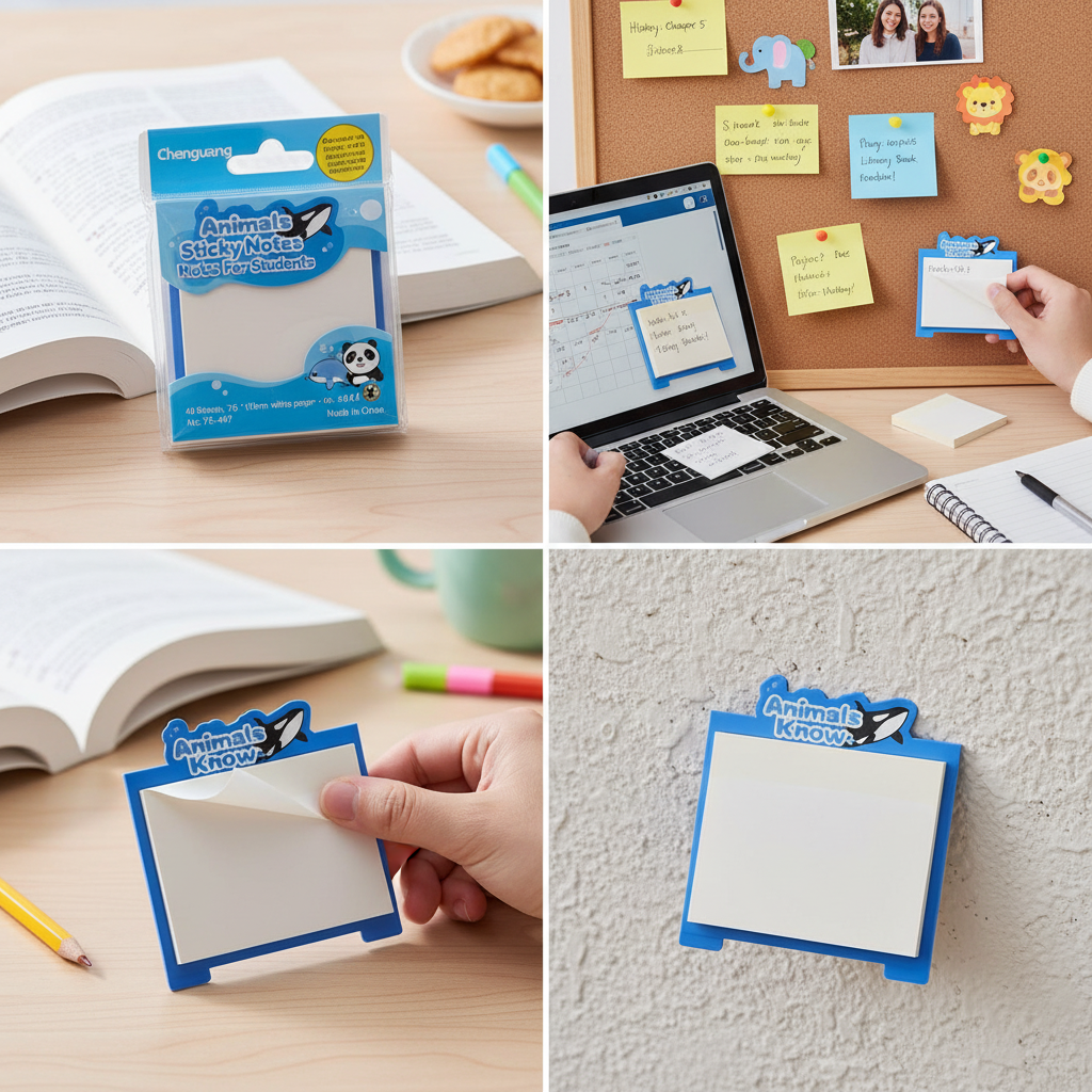 M&G Chenguang Animal Know Sticky Notes For Students 40 Sheets 76 * 101mm white paper - No:YS-447