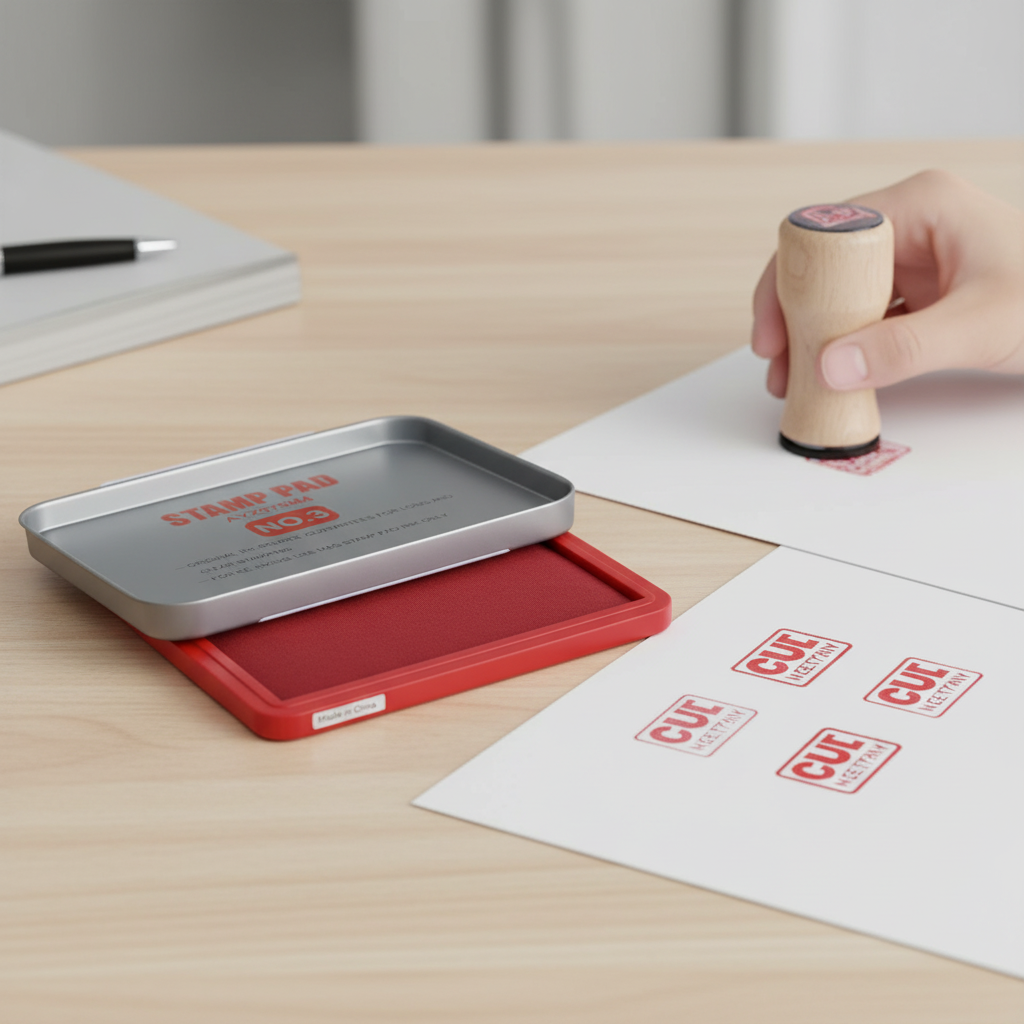 M&G Stamp Pad No.3 Red Ink Office Document Stamping (AYZ975M4)