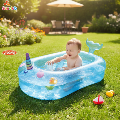 JILONG Sunclub Little Whale Baby Bathtub 95cm x 62cm x 48cm - No: 51024
