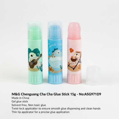 غراء عصا Cha-Cha من إم آند جي 15 جم PVP بدون فوضى No.ASG971D9 (6942109520161)
