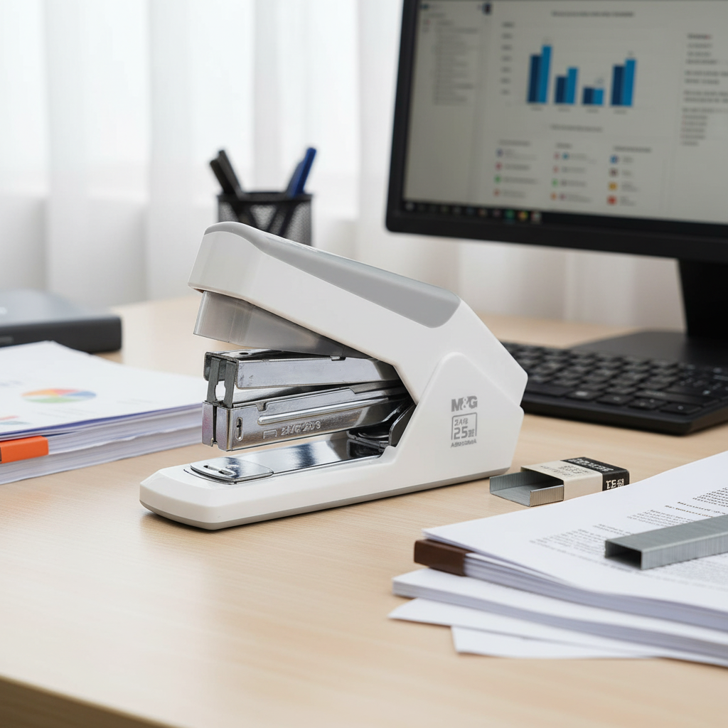 M&G Chenguang Labor-saving Large  Stapler 24/6 Compact Binding, Lightweight - No:ABS92896A