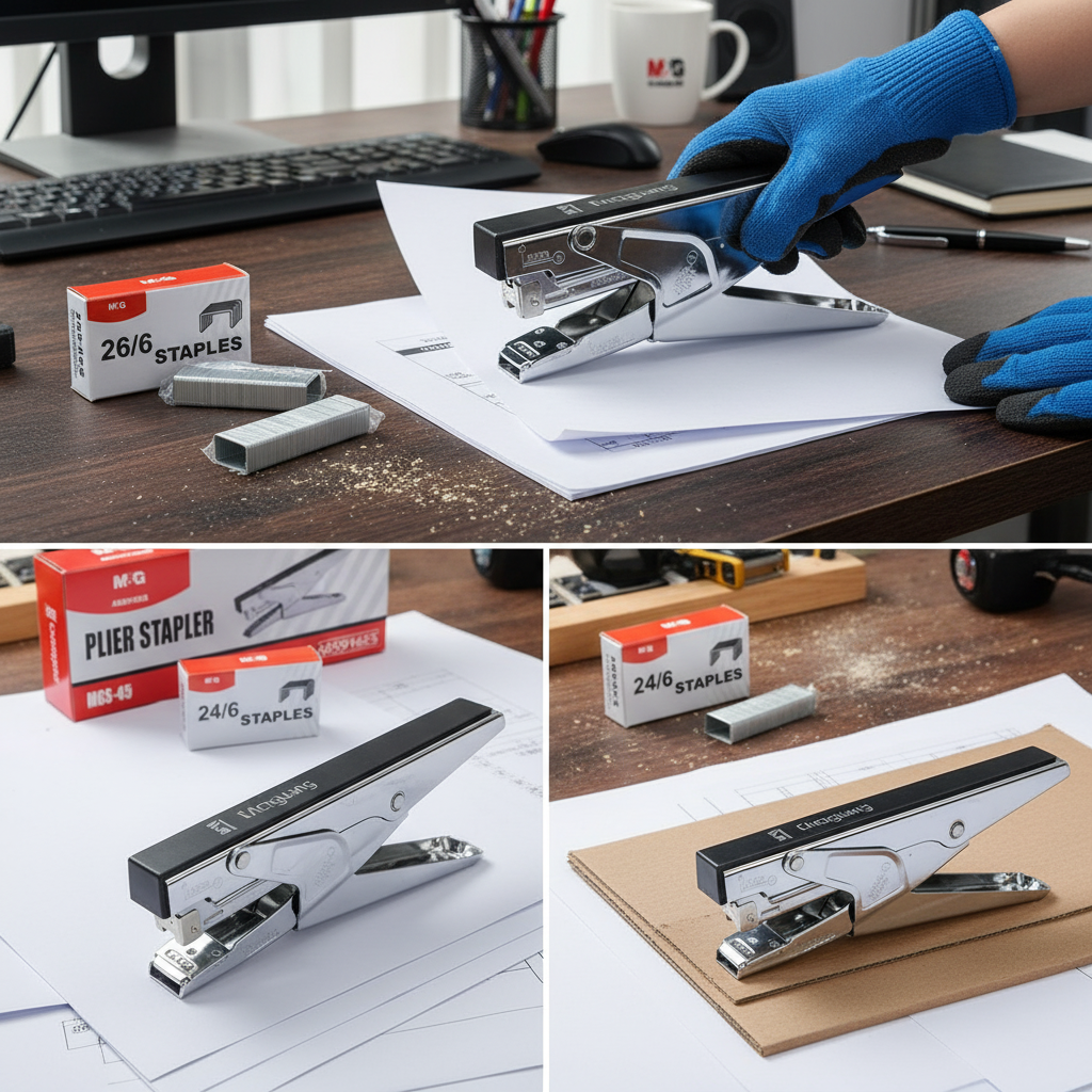 M&G Chenguang Pliers Stapler, Robust Heavy-Duty Design for Efficient Binding with Pack of Stapless - No:ABS916ES