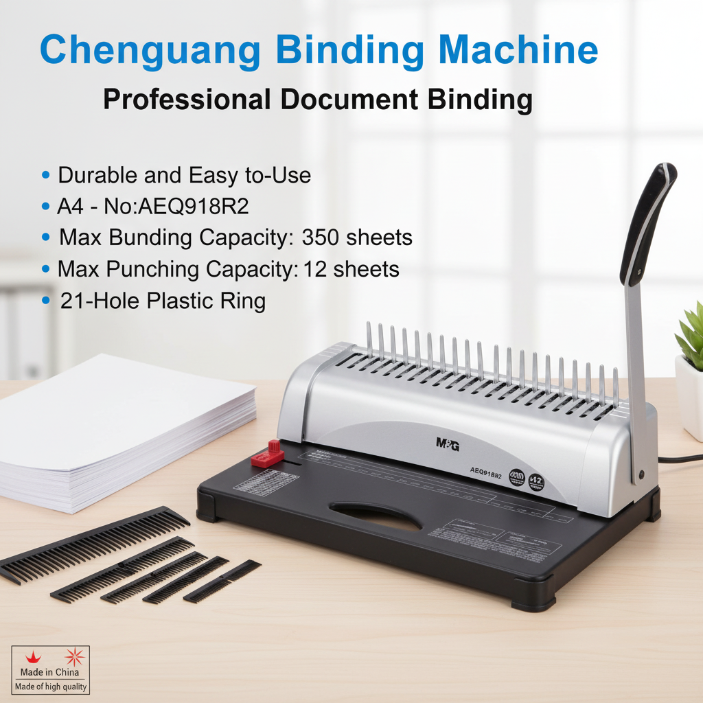 M&G Chenguang Binding Machine, Professional Document Binding, Durable and Easy-to-Use - A4 - No:AEQ918R2