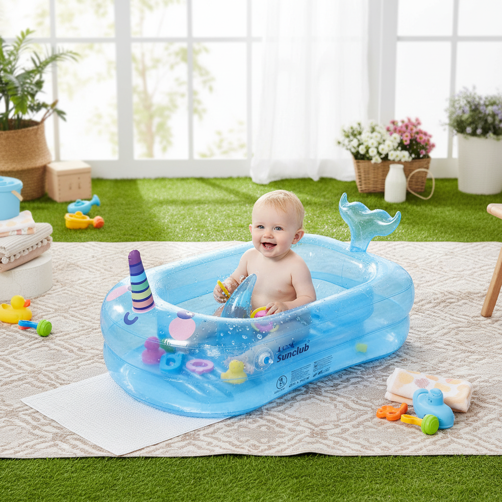 JILONG Sunclub Little Whale Baby Bathtub 95cm x 62cm x 48cm - No: 51024