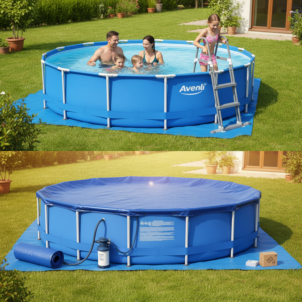 Jilong Avenli Round frame pool set 4.5x1.22m -No:17802EU
