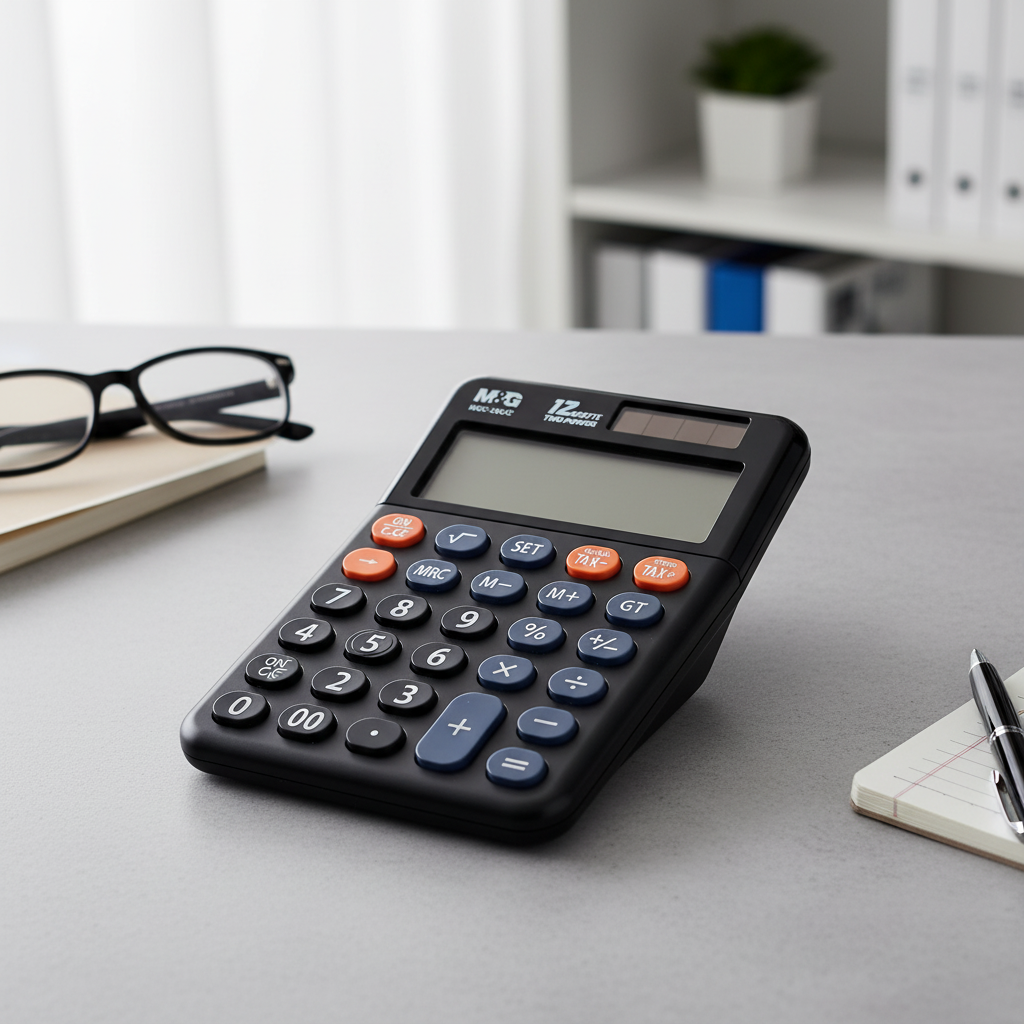 M&G Chenguang Desktop Calculator, Tax Function, 12 Digits, Dual Power, Reliable Performance Model MGC-20UC - No:ADG981J9