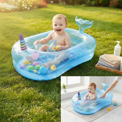 JILONG Sunclub Little Whale Baby Bathtub 95cm x 62cm x 48cm - No: 51024