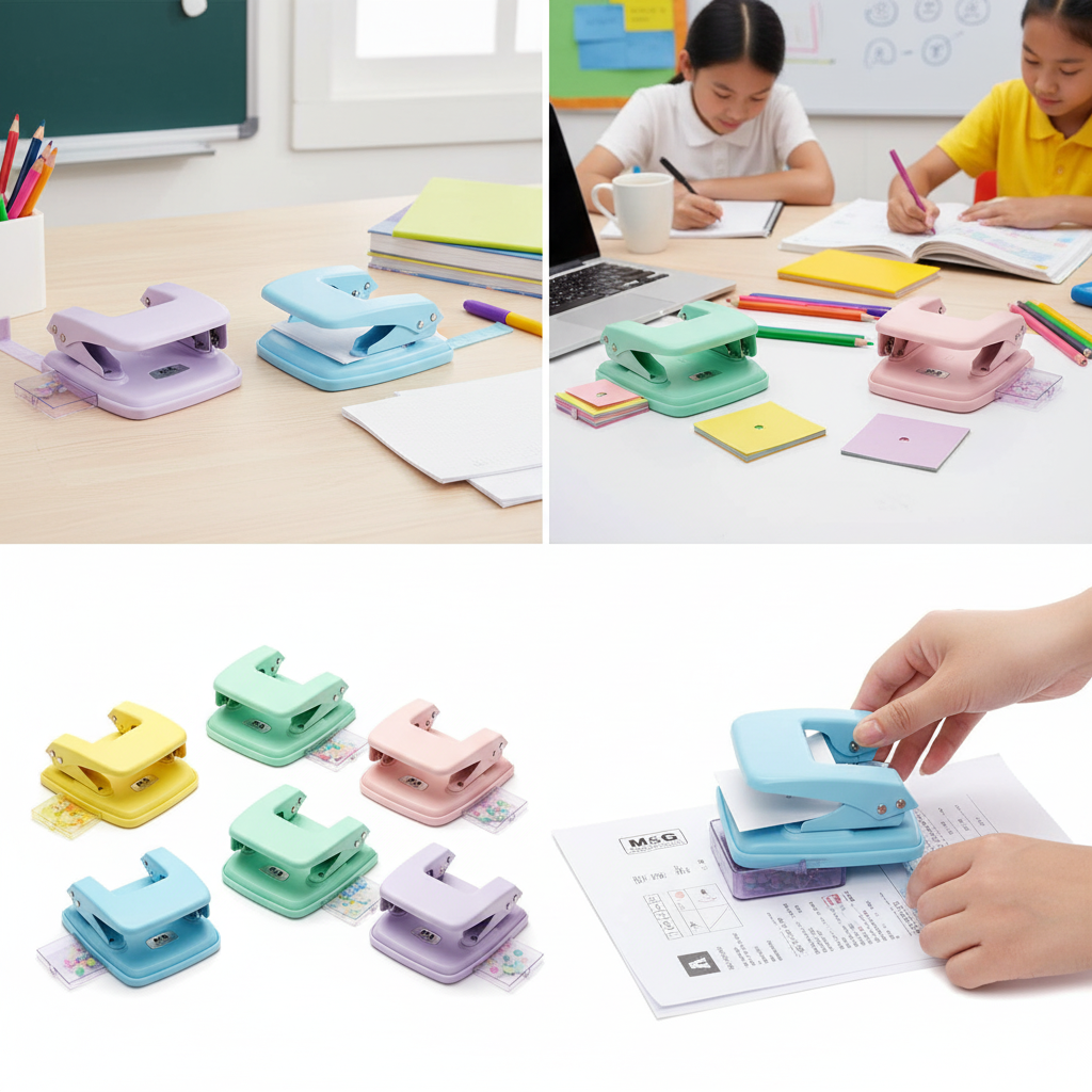 M&G Chenguang Hole Punch Model assorted colours No: ABS916CU