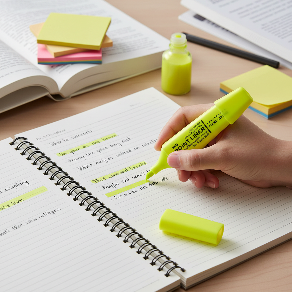 M&G Highlighter Pen Yellow - No.21571 (SKU: 6947503754556)