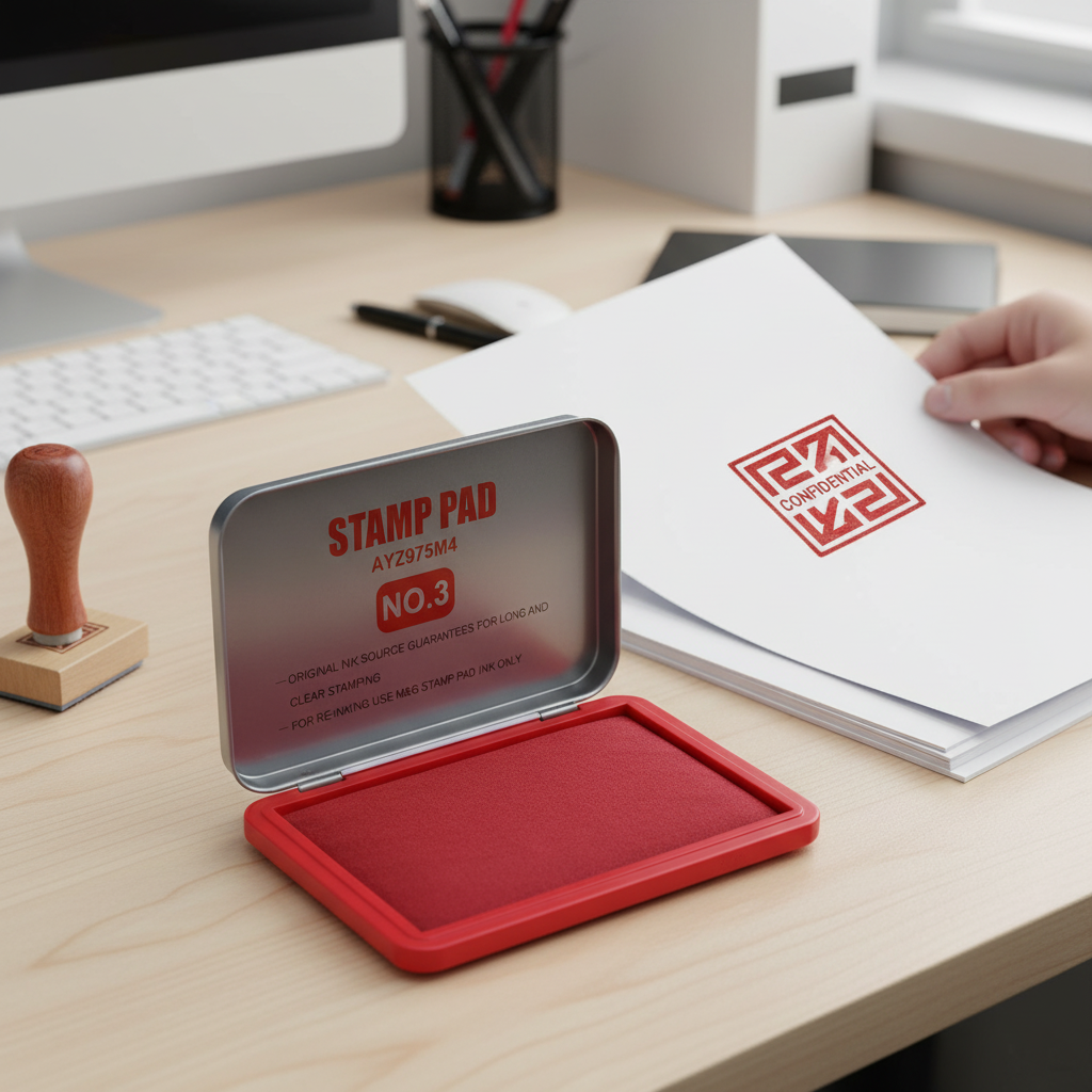 M&G Stamp Pad No.3 Red Ink Office Document Stamping (AYZ975M4)