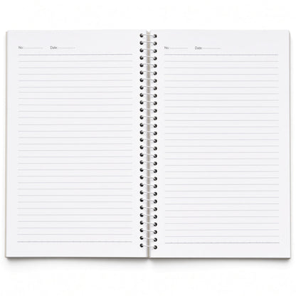 YASSIN Spiral Notebook – 120 Sheets, 70 GSM, 19.8 × 28 cm, Ruled Pages, Wood Design Cover - 1pcs - No: 1339