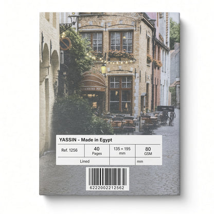 Yassin Notebook – Lined Notebook, 40 Pages, 135 × 195 mm, 80 GSM - 1pcs - No: 1256