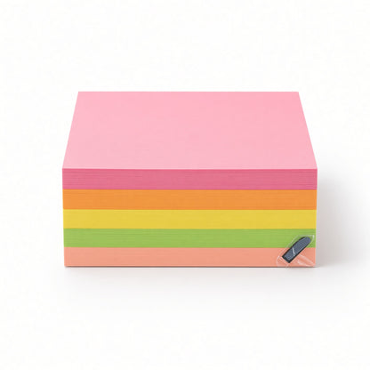 M&G Chenguang USTIC Sticky Notes 3 × 3 Inch (76 × 76 mm) – 100 Sheets, 5 Assorted Colors – Repositionable Memo Notes - No: YS-479