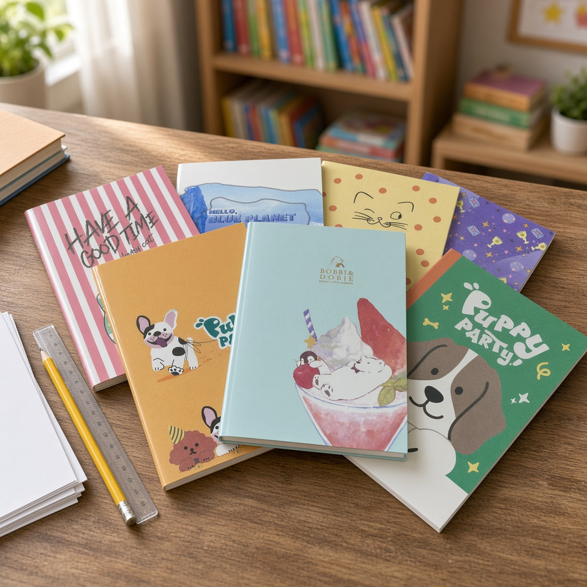 Yassin A4 Notebook 80 Sheets 60 GSM –  9 Lined Pages, Colorful Printed Covers, Assorted Designs - No: 1030