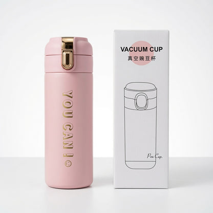 YOU CAN JO Vacuum Insulated Travel Bottle – 420ml Stainless Steel Thermal Flask | Leakproof Coffee & Tea Mug
