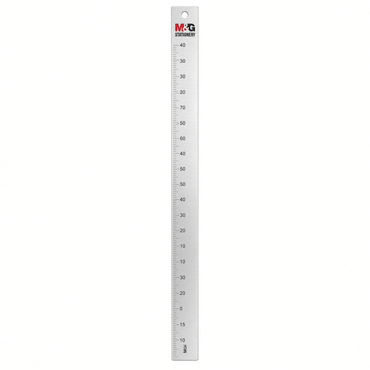 M&G Chenguang Aluminum Ruler 50 cm / 20 Inch – Precise Metric & Imperial Scale, Durable Metal Ruler for School, Office & Drawing - No: ARL960DZ