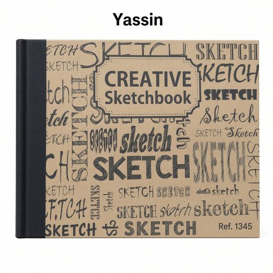 Yassin A6 Creative Sketchbook 160 Pages – Blank Drawing & Sketching Notebook – 95 × 140 mm - No: 1345