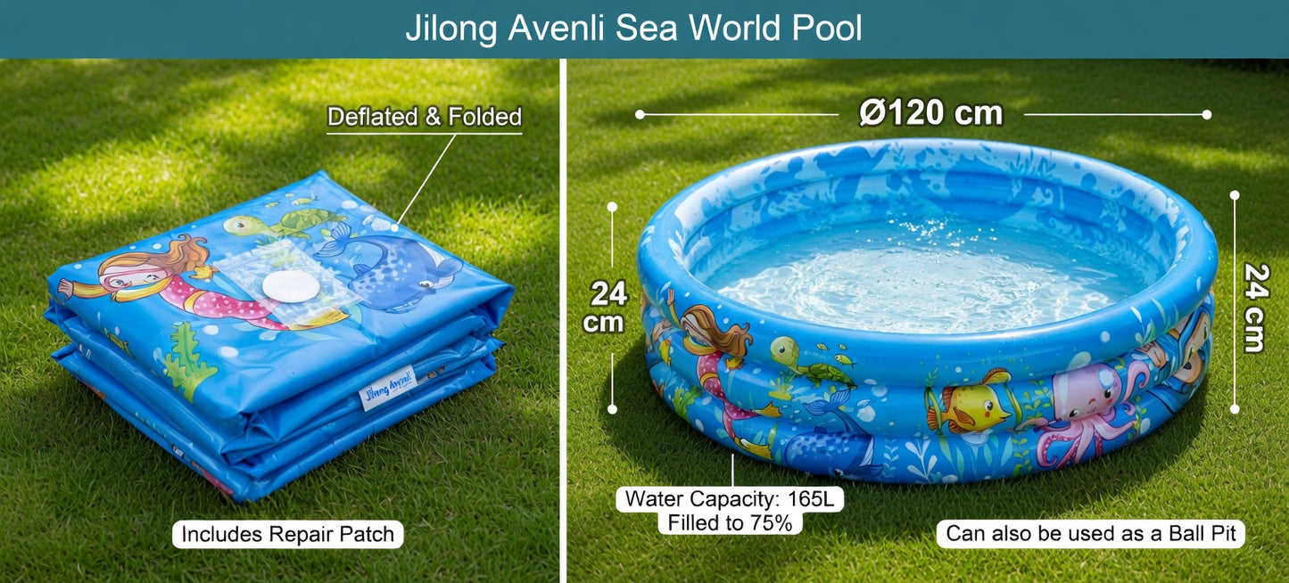 Jilong Avenli Sea World Inflatable 3 Ring Pool For Kids - No:51003