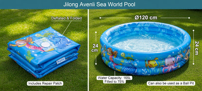 Jilong Avenli Sea World Inflatable 3 Ring Pool For Kids - No:51003