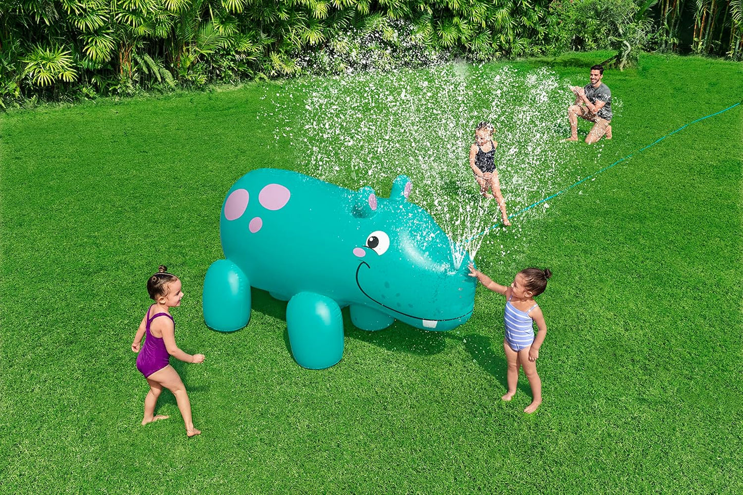 Bestway Jumbo Hippo Inflatable Water Fountain 200 x 96 x 127 cm - No: 52569