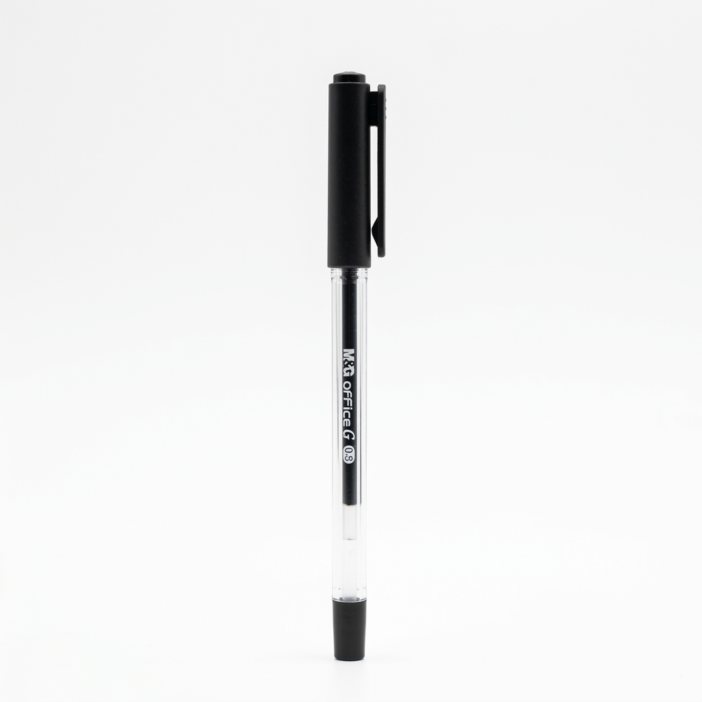 M&G Office G 0.5mm black gel pen No.13271 studio white background