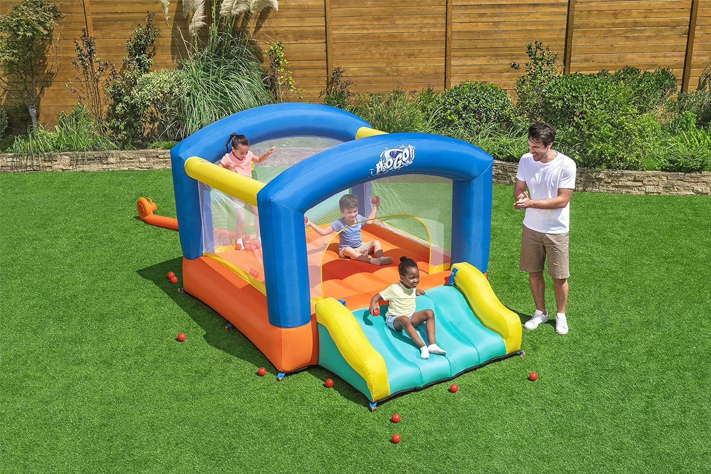 Bestway H2OGO Leap & Play Bouncy with Continuous Blower 289x213x173 cm - No:53427