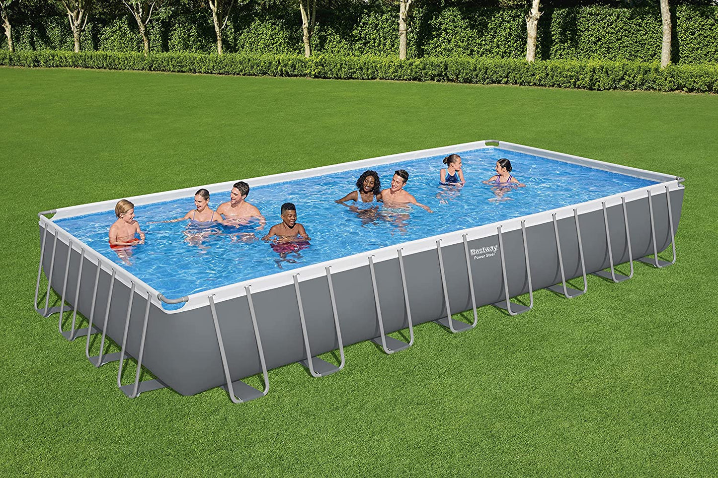 Bestway Power Steel pool 9.56m x 4.88m x 1.32m Rectangular Pool Set - No:56623