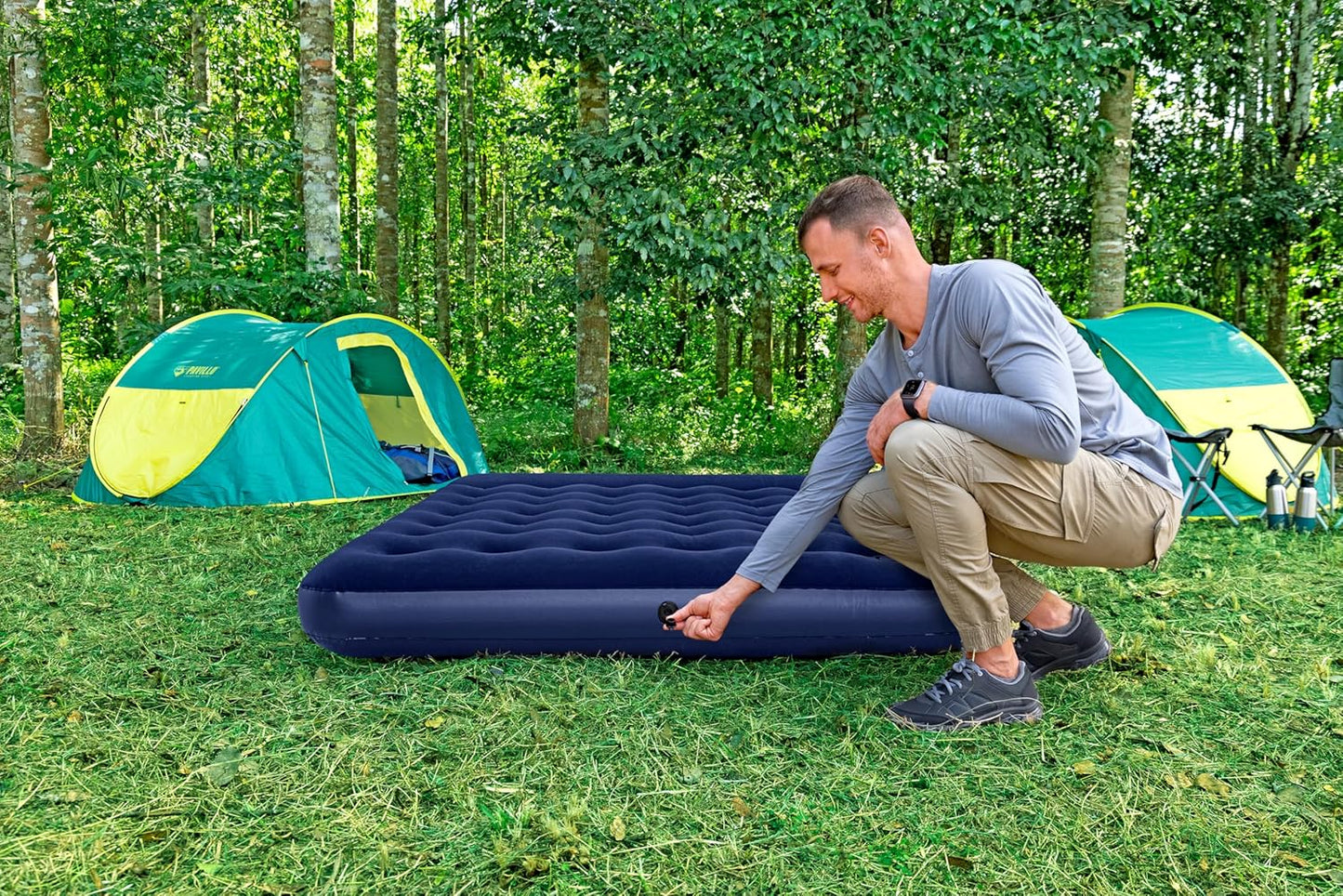 Bestway Pavillo Aeroluxe Airbed Queen Built-in Foot Pump 2.03m x 1.52m x 28cm  - No: 67226