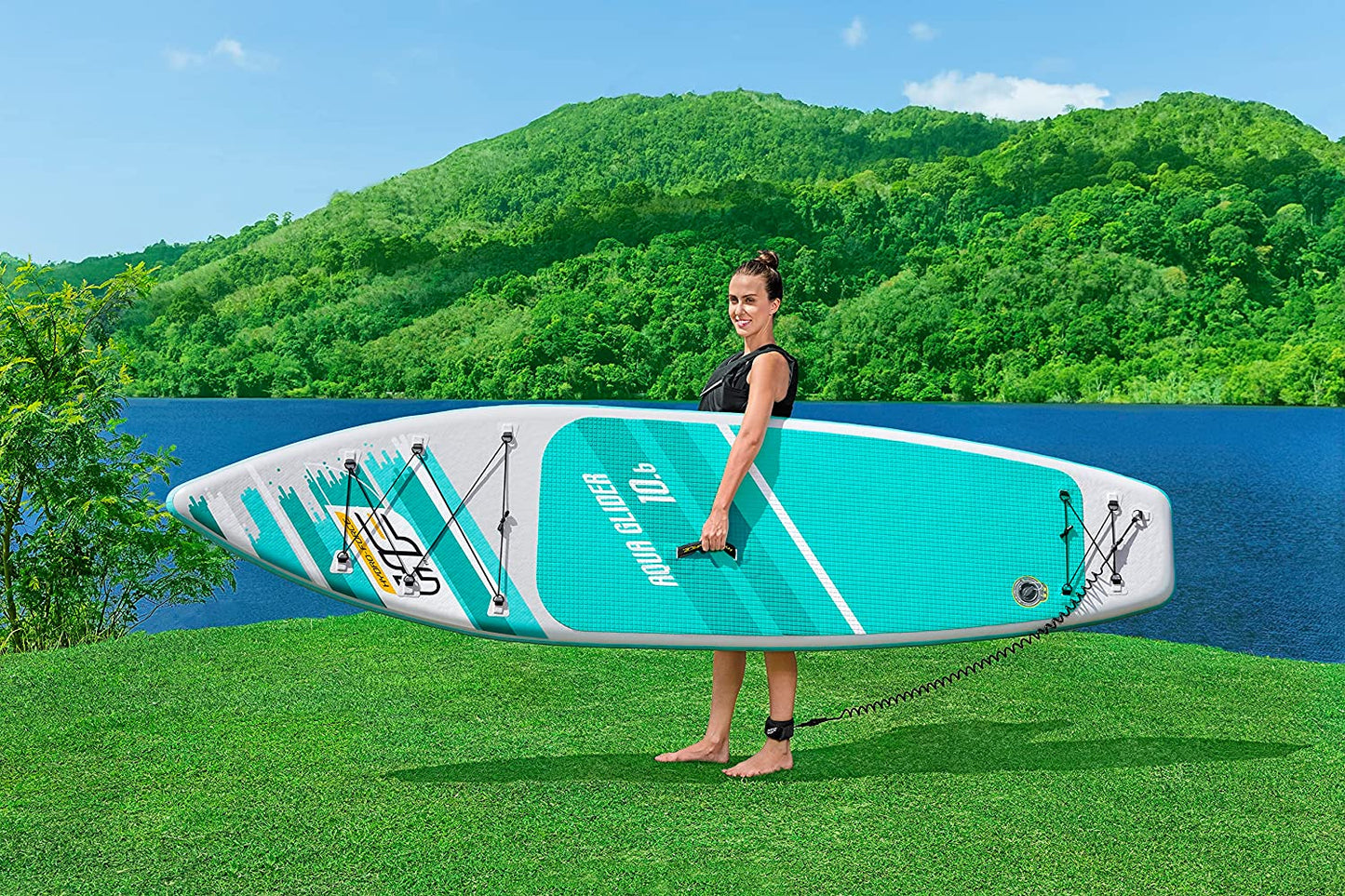 Bestway Aqua Glider TravelTech Set Inflatable Surfboard 320*79*12cm - No:65347