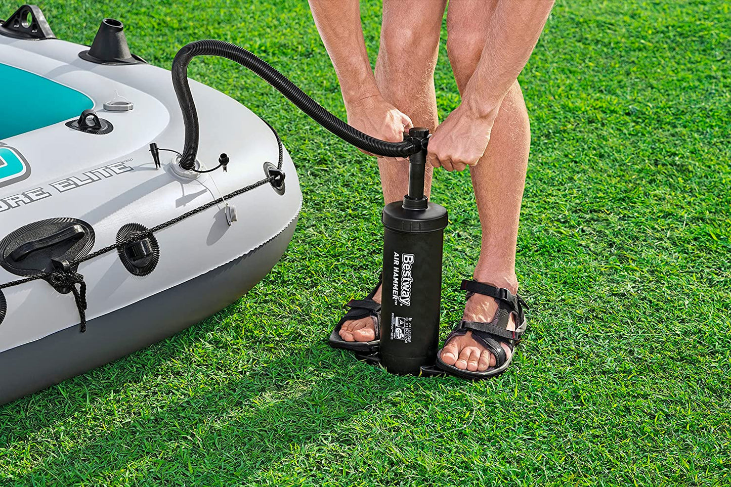 Bestway Inflatable Pontoon 5 Seater Elite X5 Raft Set 364*166 cm - No:65159