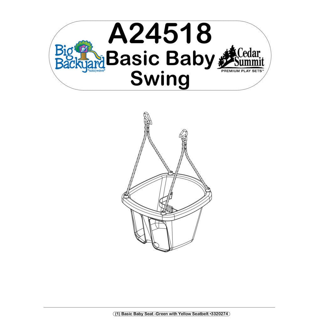 أرجوحة أطفال كبيرة للفناء الخلفي A24518 - رقم: A24518