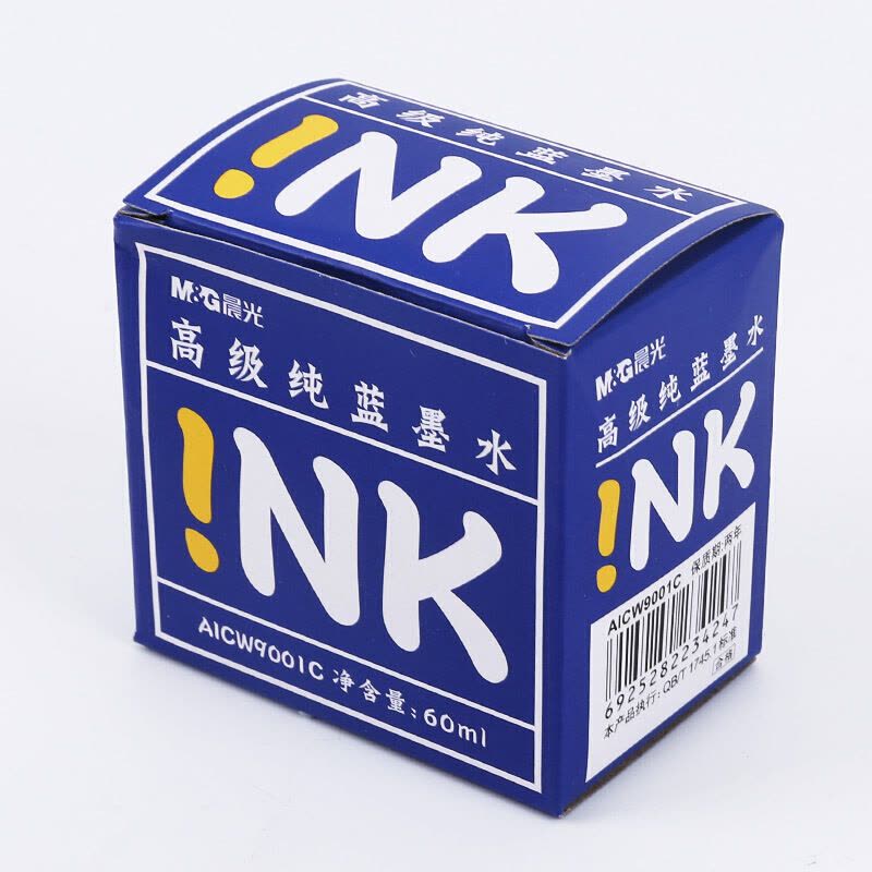 M&G Chenguang High Quality Glass Of Ink 60ml For Signature and Decorative Writing & Stamp Pad refill - Blue - No: AICW9001C