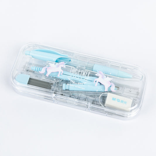 M&G Unicorn Set of Compasses with pencil 8pcs - No:ACSN1341