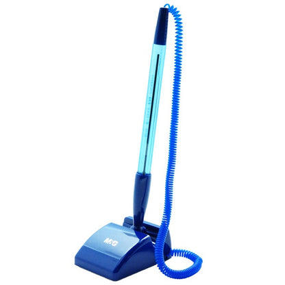 M&G Chenguang E-TAKE Table Pen 0.7mm - 2 Colors, Convenient Pen Holder for Office, Retail, and Bank Desks - No: ABP64873