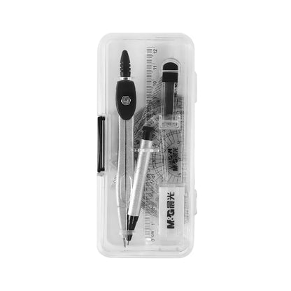 M&G Chenguang Geometric Tool Set of  – 8-Piece Math Set with Compass, Ruler, Set Squares, Protractor & Eraser - No: ACS90879