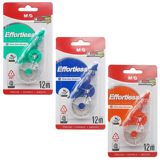 M&G Chenguang Correction Tape Effortless Series 12meter Correction Tape, Long-Lasting, Smooth & Instant Dry - 1pcs - No: ACT74672