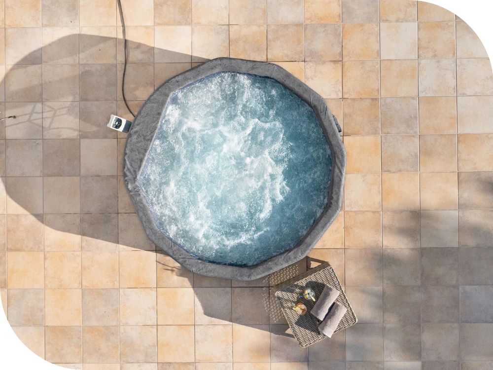 حوض استحمام صلب للحديقة من بيست واي لاي-زي-سبا كارارا، 170 سم × 61 سم - رقم: 6001V