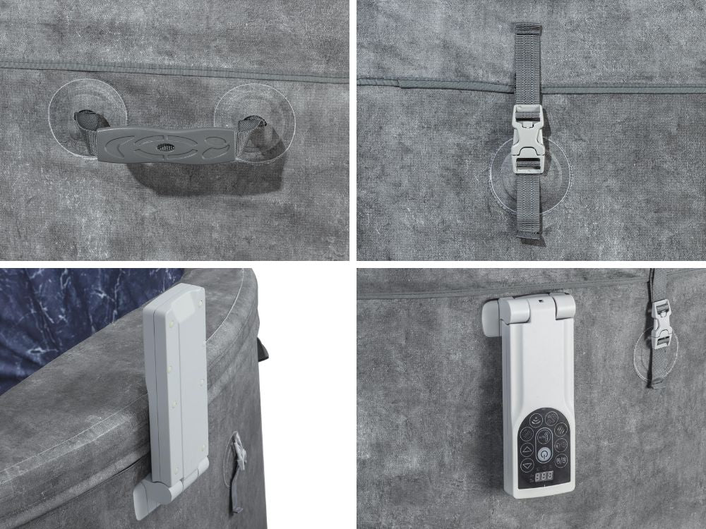 حوض استحمام صلب للحديقة من بيست واي لاي-زي-سبا كارارا، 170 سم × 61 سم - رقم: 6001V