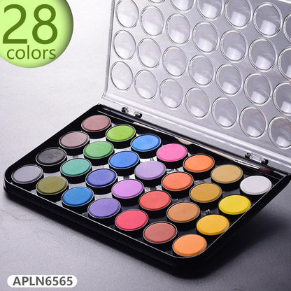 M&G Light solid paint watercolor 28 colours palette students -No:6565