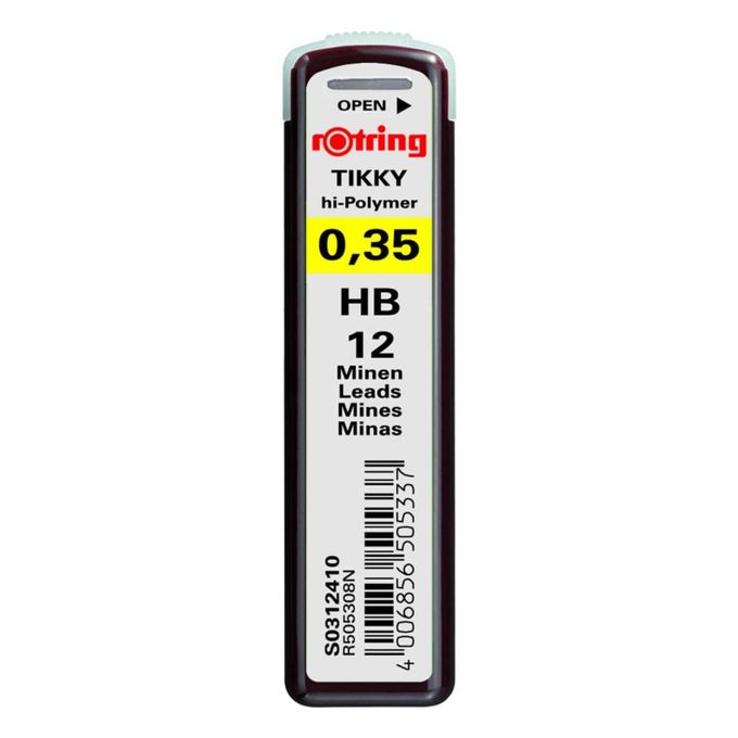 Rotring refill 0.35 mm mechanical pencil leads 0.35mm - HB